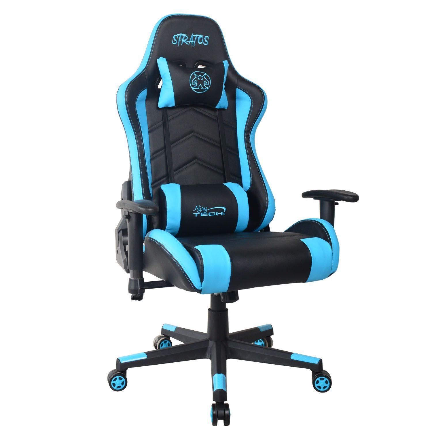 Silla Gamer Stratos Ergonómica Azul-0