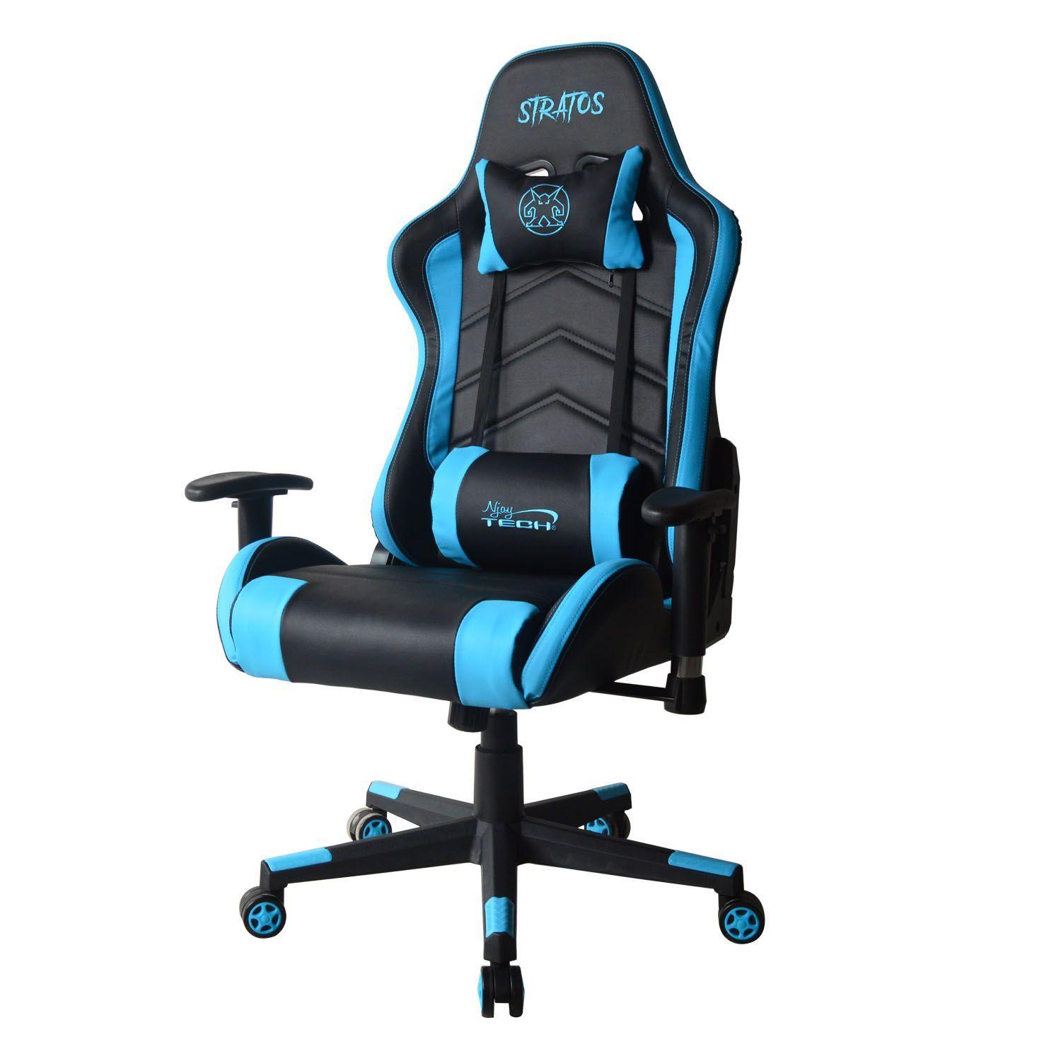 Silla Gamer Stratos Ergonómica Azul-2