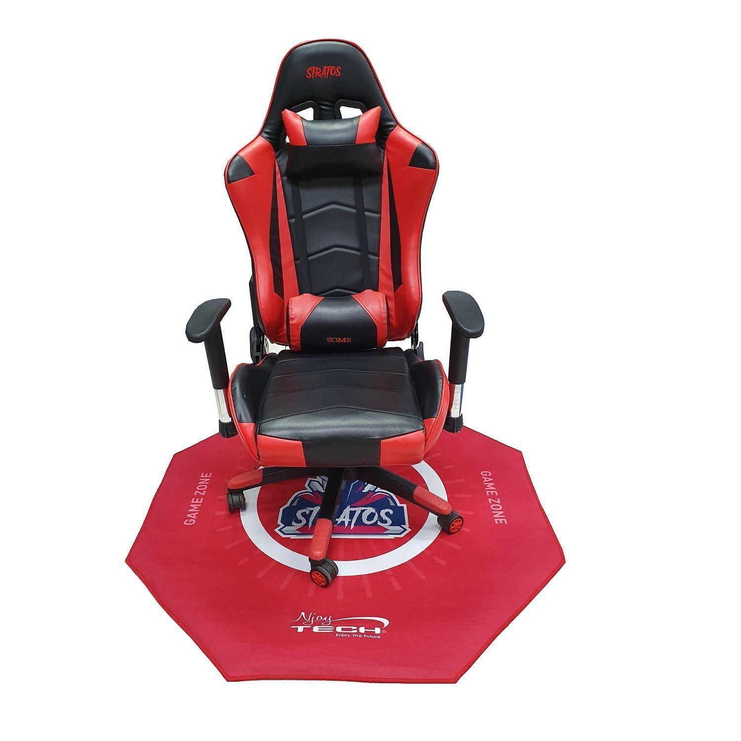 Alfombra Gamer Stratos Para Sillas Roja-0