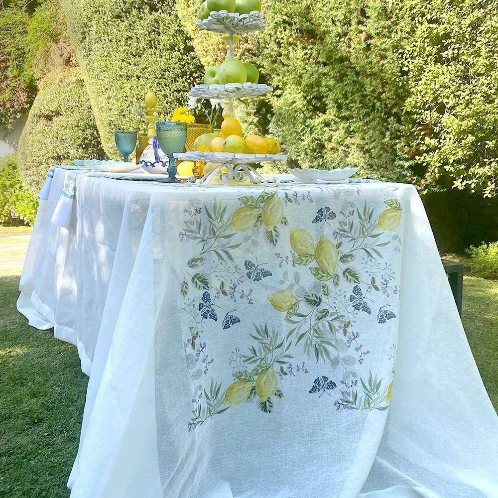 Mantel Azahar - 200 cm. diametro - Velo Organza (6 - 8  puestos)-2