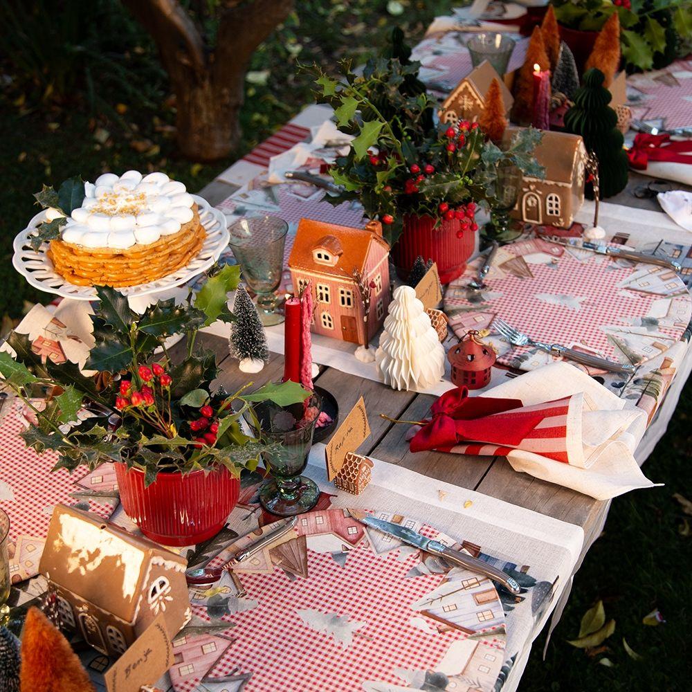 Set 4 Bajoplatos, Casas - 35 cm.- con base-2