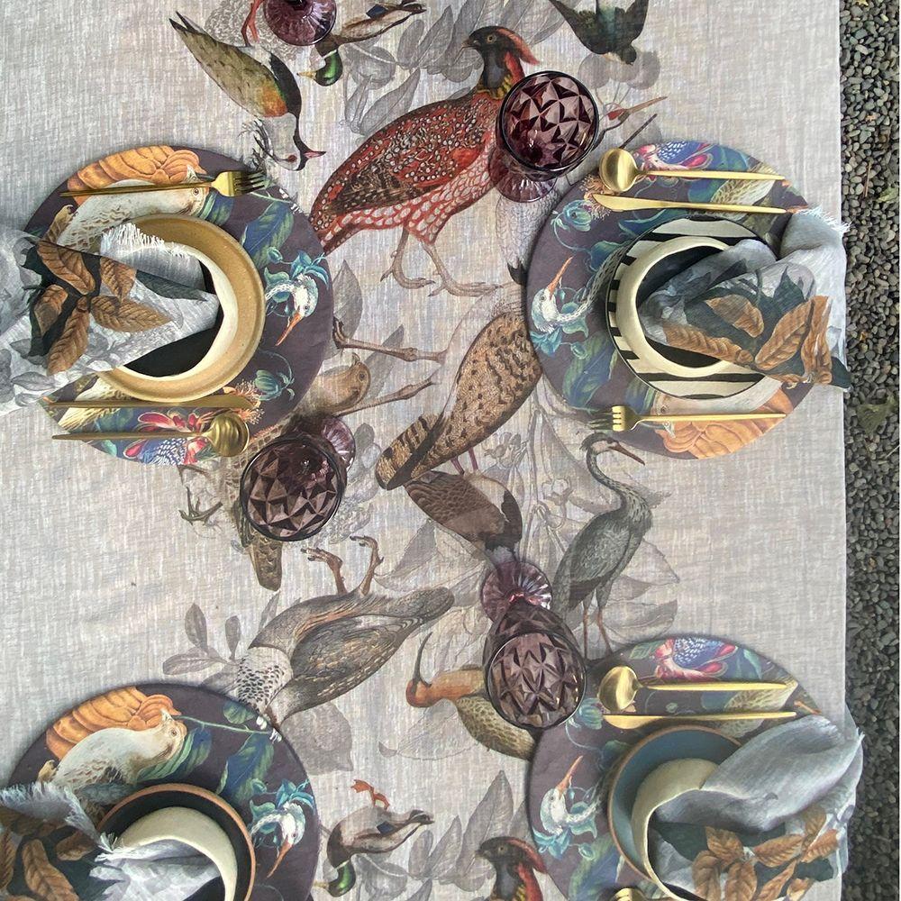 Mantel Panguipulli - 240 x 240  cm.-  Lino Poliester - (8 puestos) - Tuyo Print-3