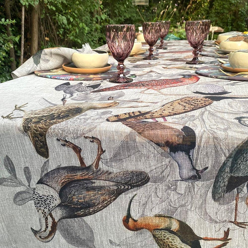 Mantel Panguipulli - 240 x 240  cm.-  Lino Poliester - (8 puestos) - Tuyo Print-4