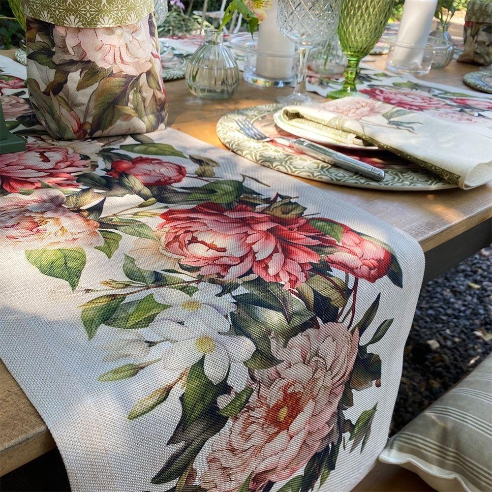 Camino de Mesa Camelia - Lino Poliester - 150 cm. x 36 cm.-4