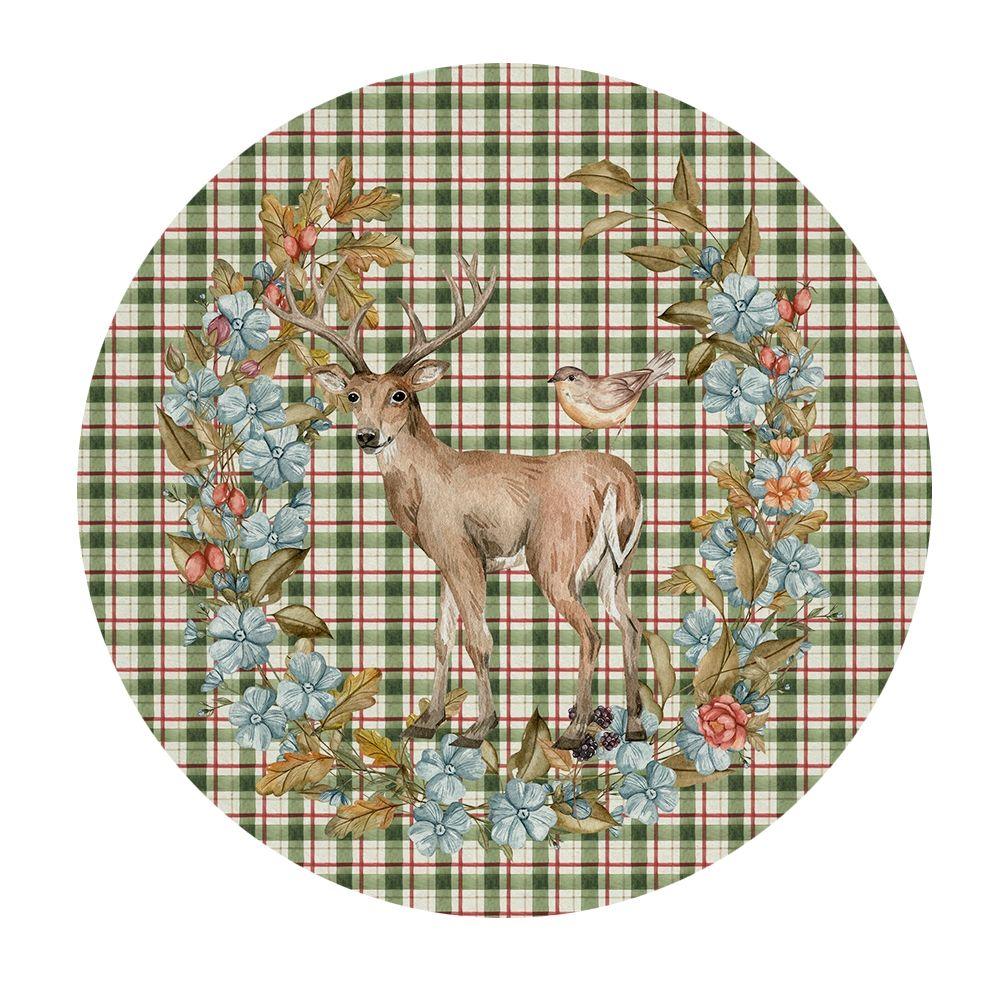 Set 4 Bajoplatos, Woodland - 35 cm. -  con base-4