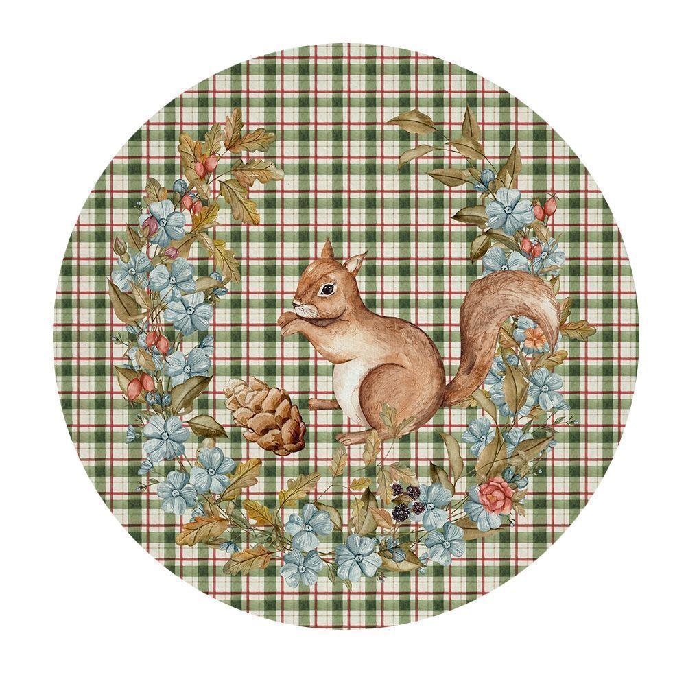 Bajoplatos Woodland Ardilla - 35 cm. - con base - por unidad Tuyo Print ...