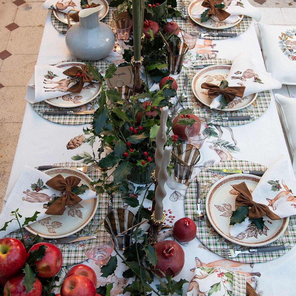 Mantel Woodland - 200 cm. diametro - Velo Organza (6 - 8  puestos)-2