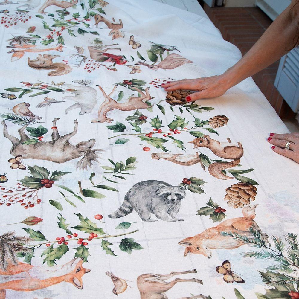 Mantel Woodland - 200 cm. diametro - Velo Organza (6 - 8  puestos)-3