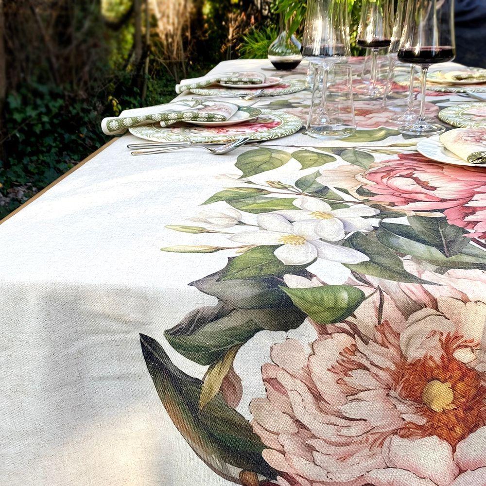 Mantel Camelia - 180 x 300 - Lino Poliester (8 puestos)-2