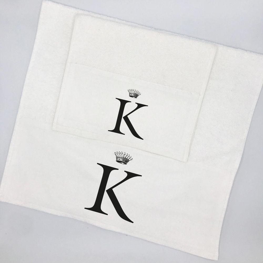 Juego de Toallas mano y visita Letras Corona K-0