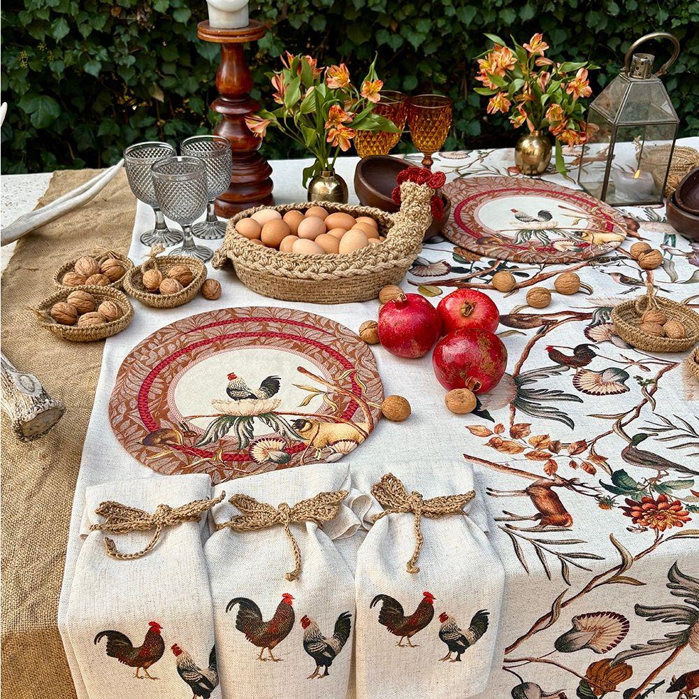 Set 4 Bajoplatos Ranco - 35 cm. - con base-4