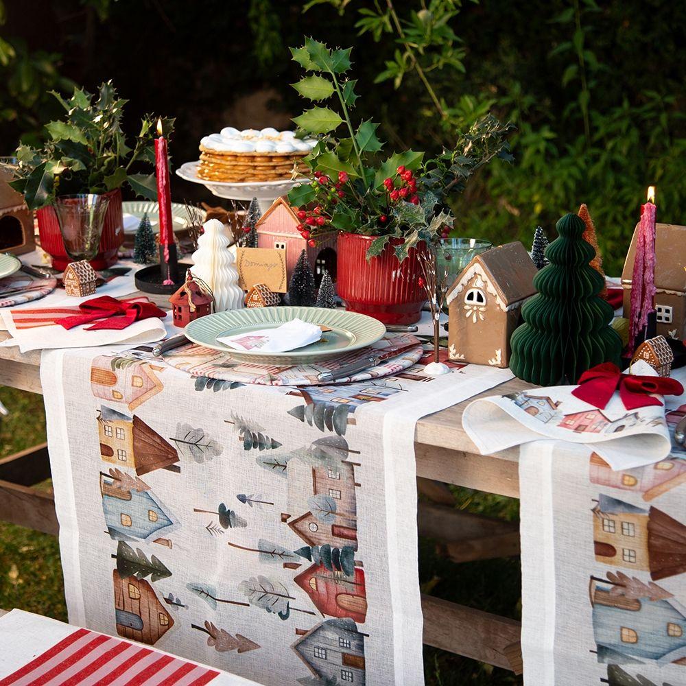 Camino de mesa Casas - Velo Organza-2