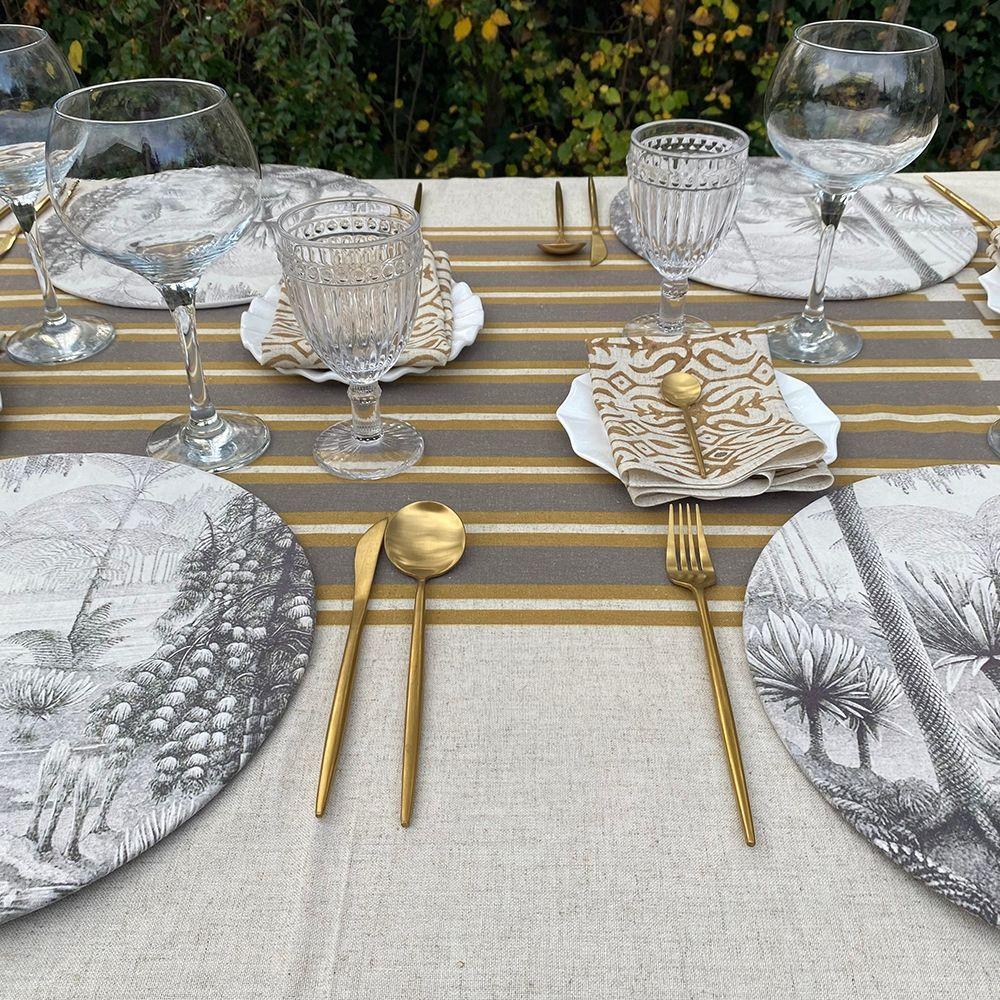 Mantel Ciro - 180 x 350 - Lino Poliester (10 a 12 puestos)-2