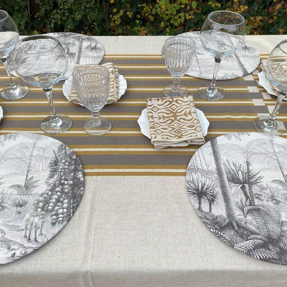 Mantel Ciro - 180 x 350 - Lino Poliester (10 a 12 puestos)-3