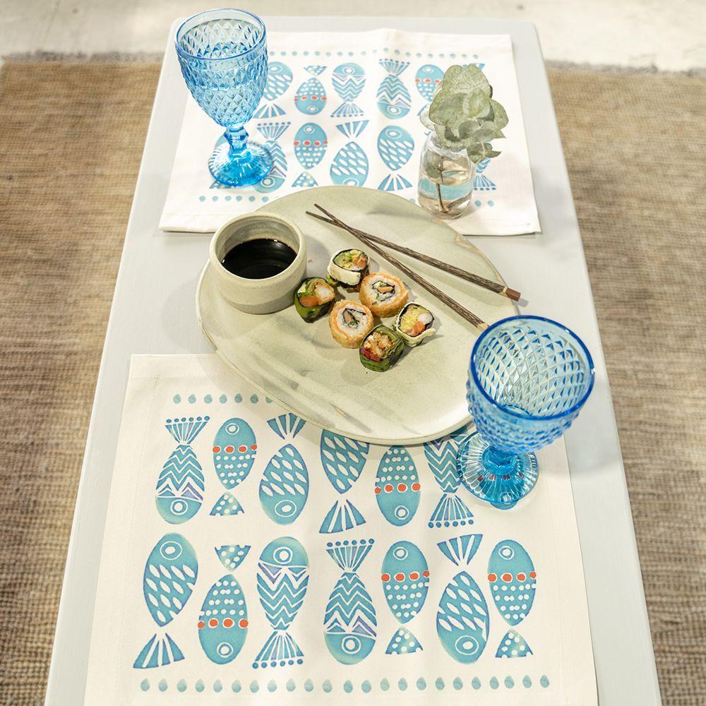 Set  de Individuales impermeables, Peces-2