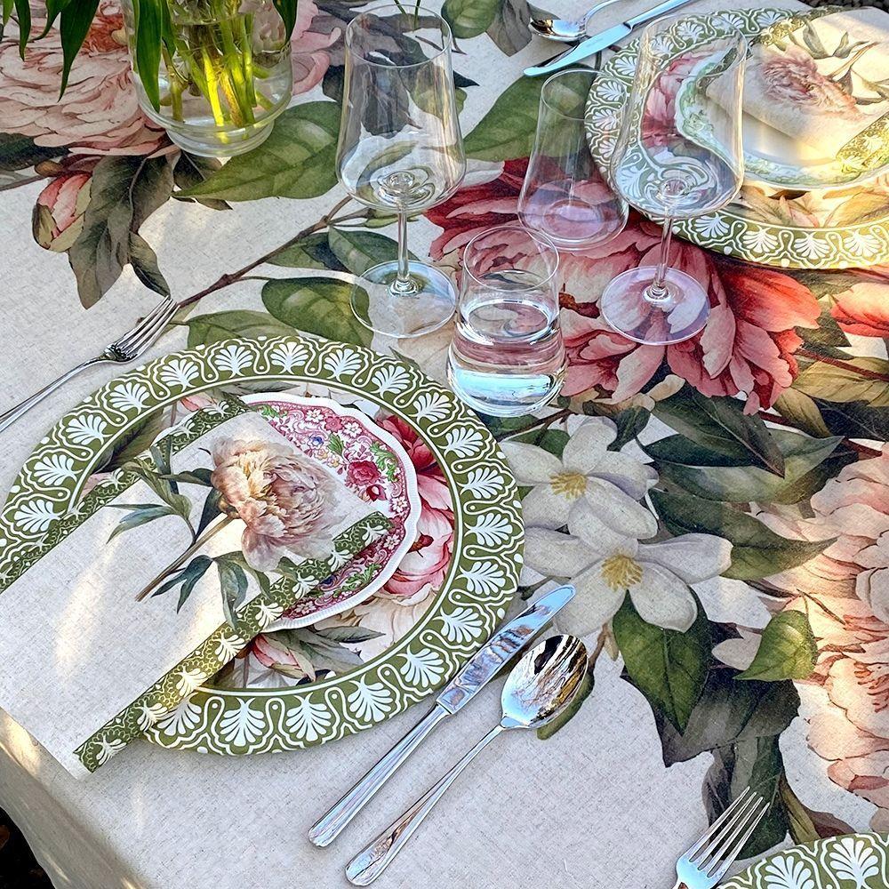 Mantel Camelia - 180 x 350 - Lino Poliester (10 a 12 puestos)-2