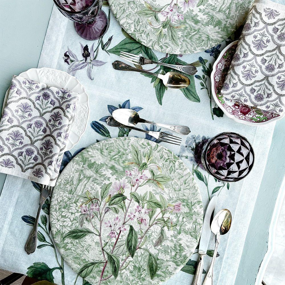 Set 4 Servilletas Bloom Violet - Lino Poliester - 44 x 44 cm.-2