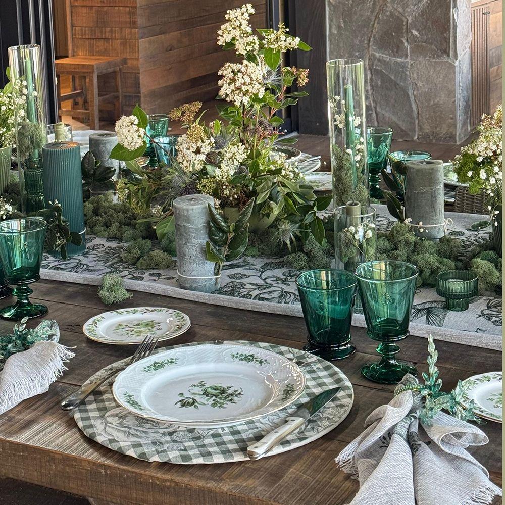 Set 4 Bajoplatos Colibri Verde - 35 cm. - con base-2