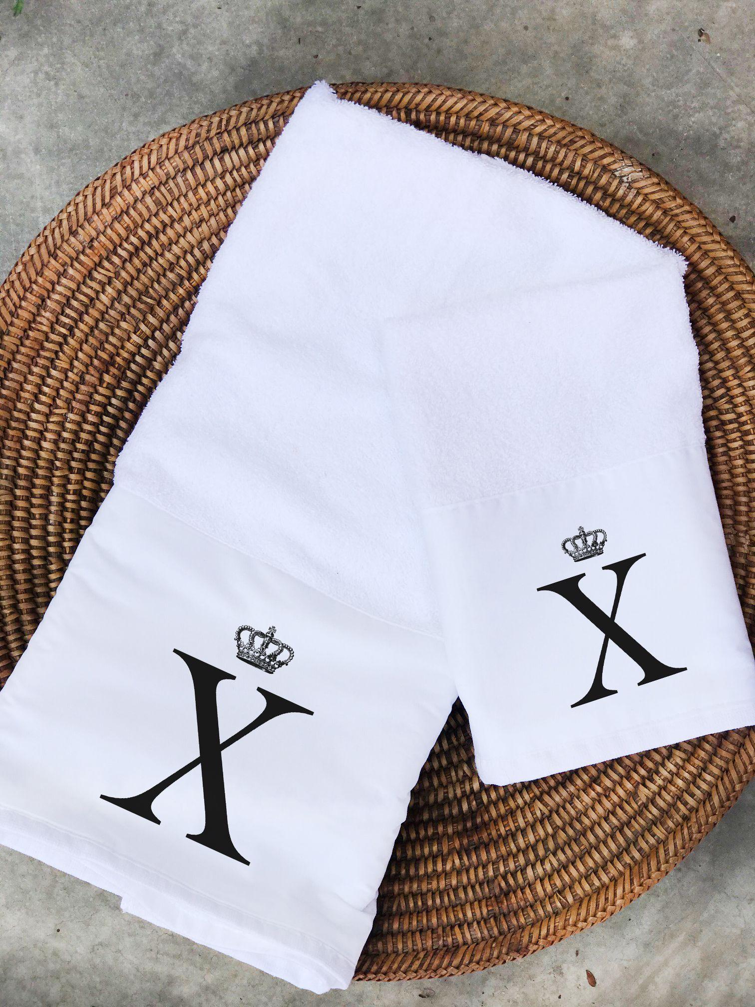 Juego de Toallas mano y visita Letras Corona X-2