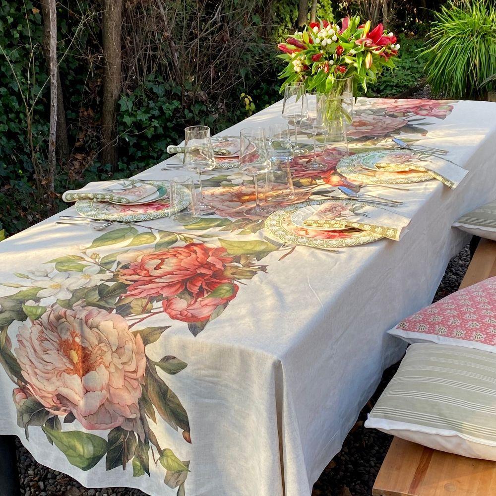 Mantel Camelia - 180 x 250 - Lino Poliester (6 puestos)-2
