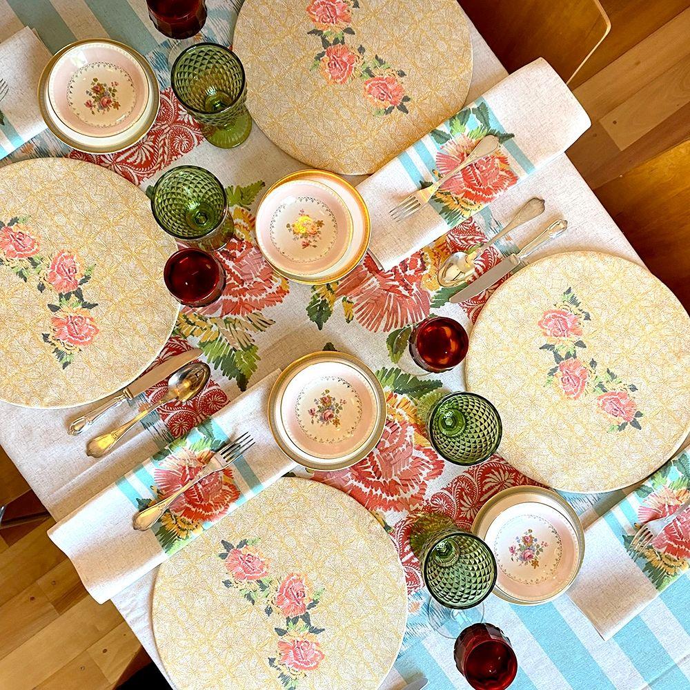 Set 4 Bajoplatos  Luisa - 35 cm. - con base-2