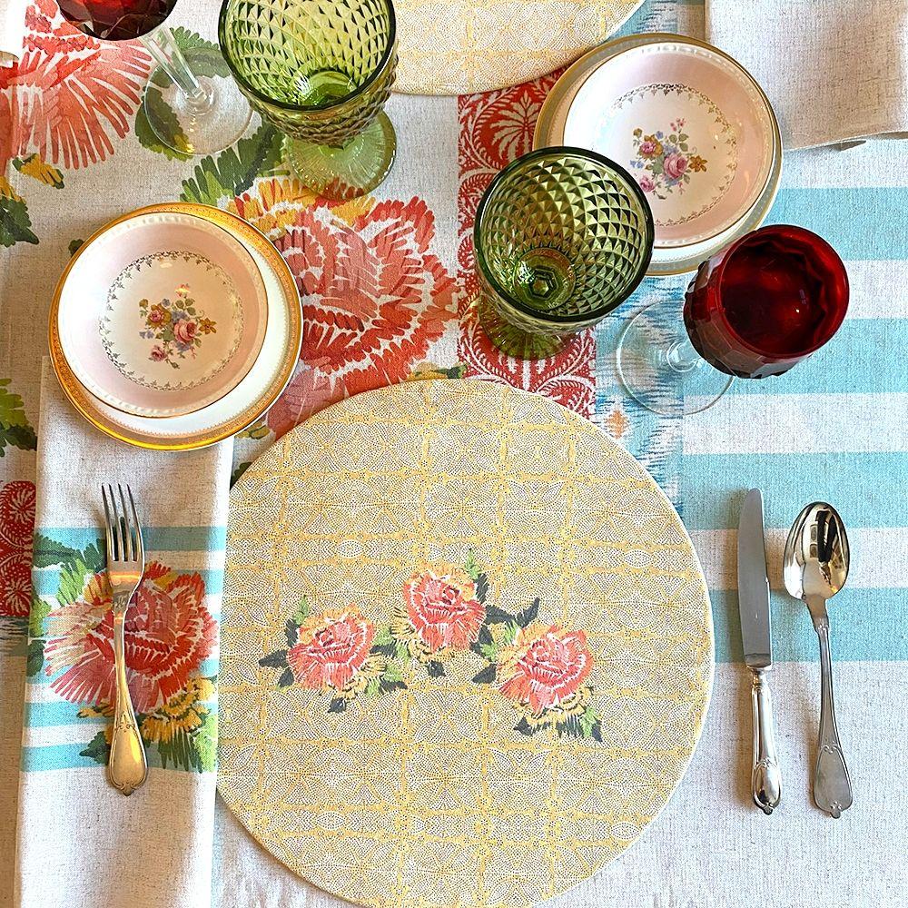 Set 4 Bajoplatos  Luisa - 35 cm. - con base-3