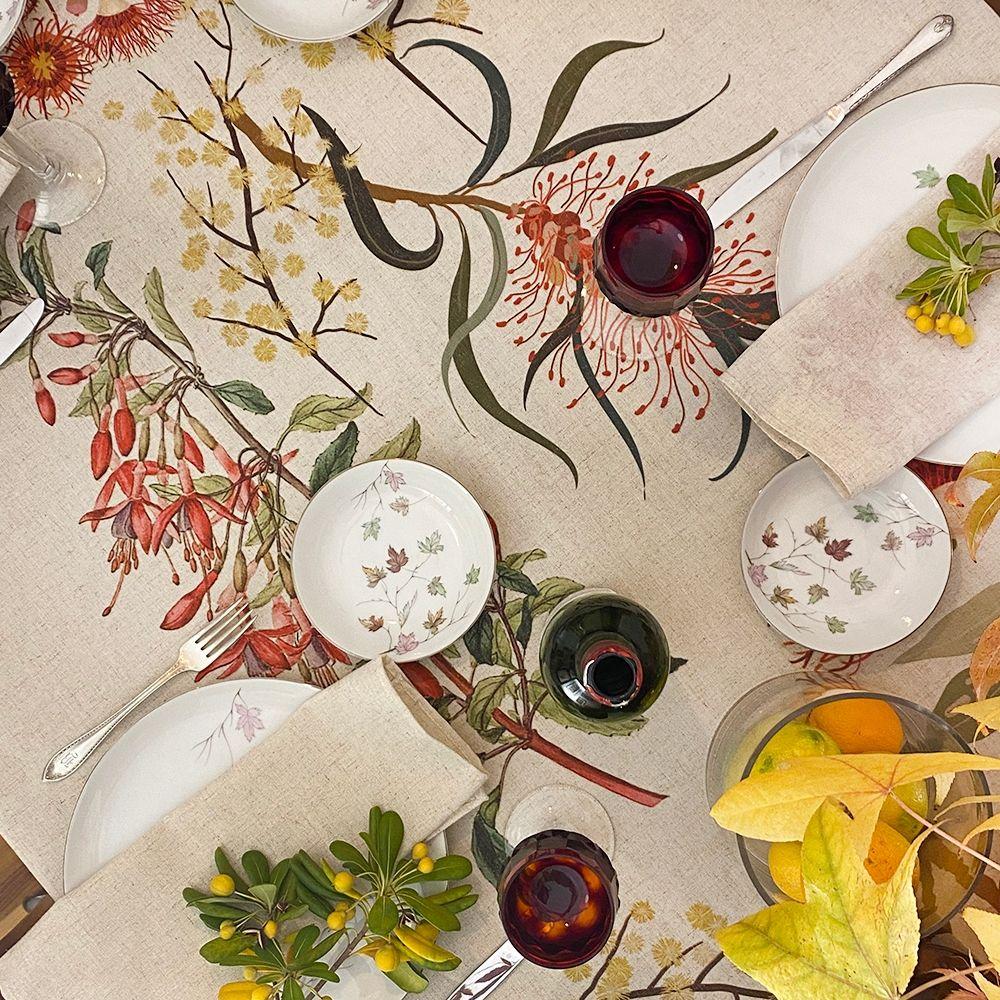 Mantel Aromo - 200 cm. diametro - Lino Poliester (6 - 8  puestos)-2