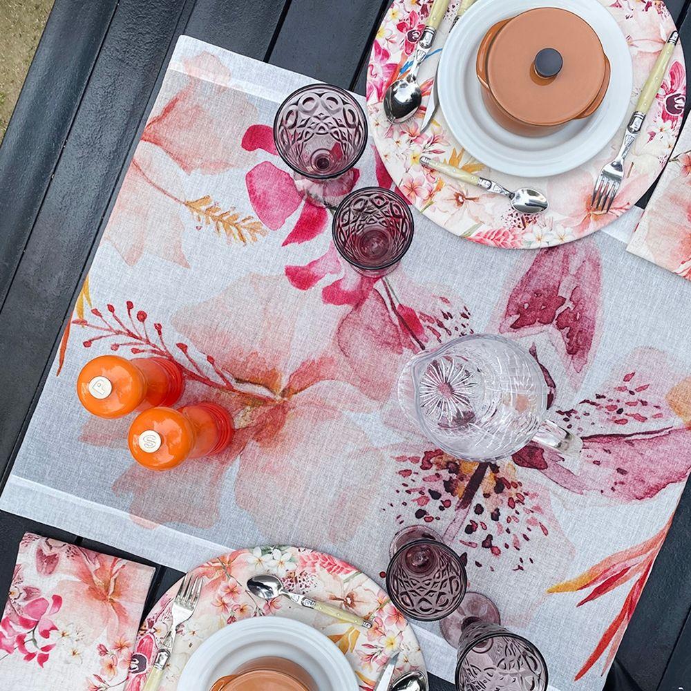 Camino de Mesa Hibiscus - Velo Organza - 180 x 60 cm.-2