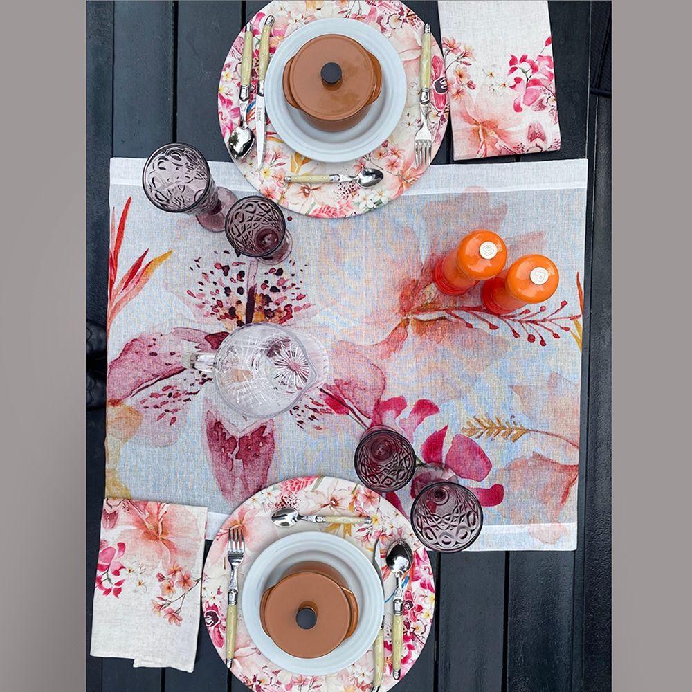 Camino de Mesa Hibiscus - Velo Organza - 180 x 60 cm.-3