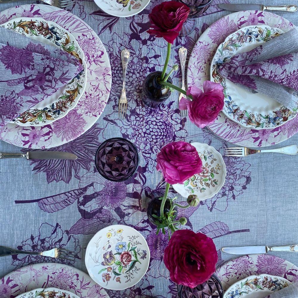 Set 4 Bajoplatos Borgoña - Gamuza Poliester - 35 cm. Diametro-4