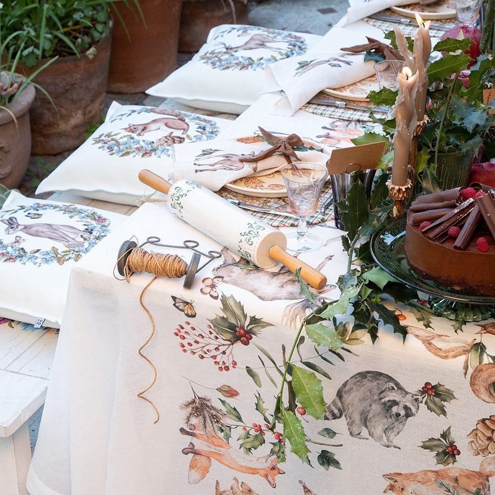 Mantel Woodland - 180 x 300 - Velo Organza (8 puestos)-2