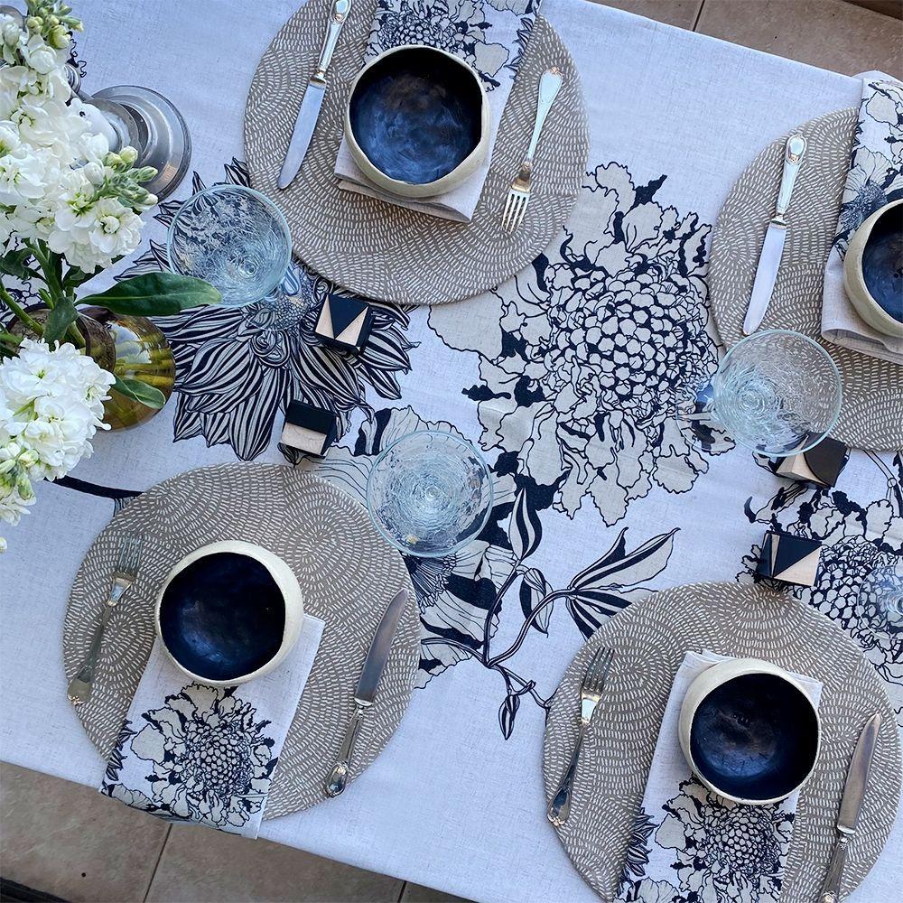 Set 4 Bajoplatos Taupe - con base-6