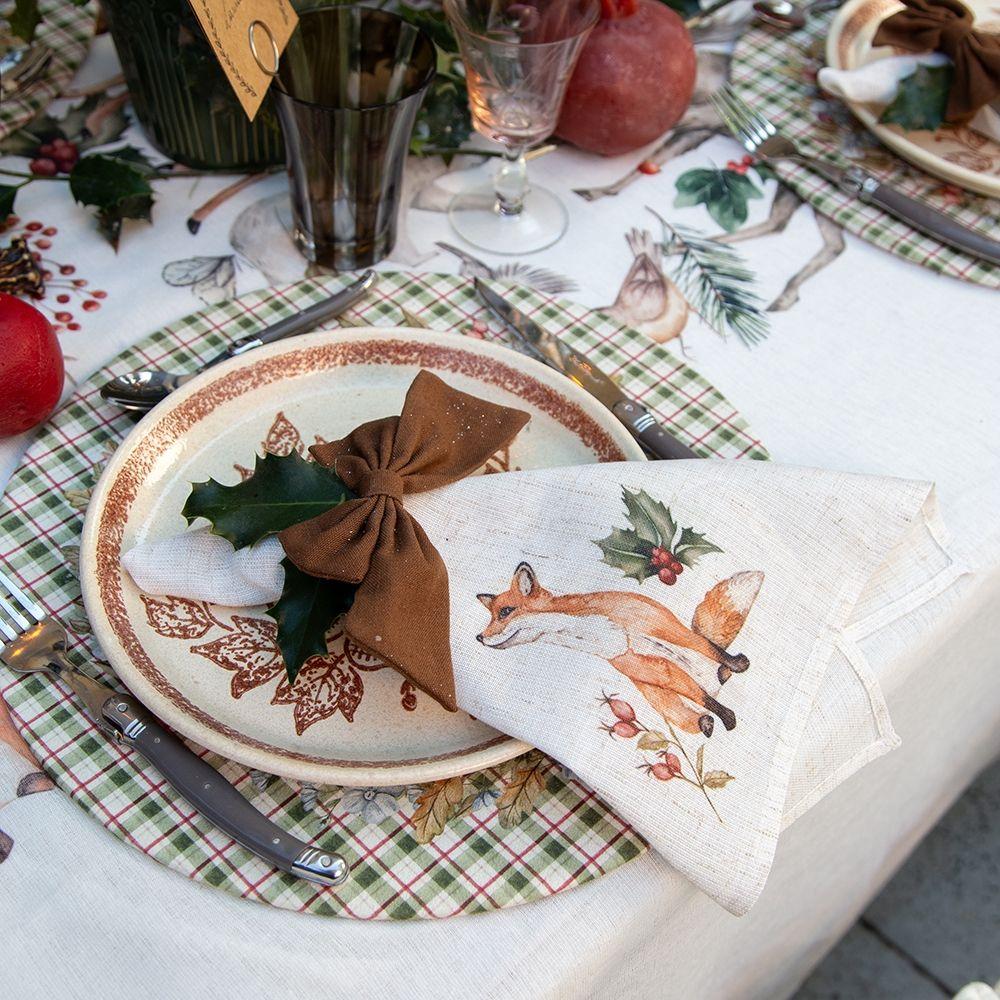 Set 4 Servilletas Woodland - Lino Poliester - 44 x 44 cm.-2