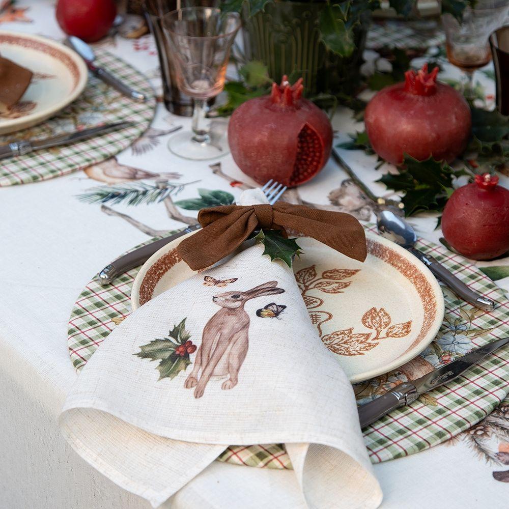 Set 4 Servilletas Woodland - Lino Poliester - 44 x 44 cm.-5