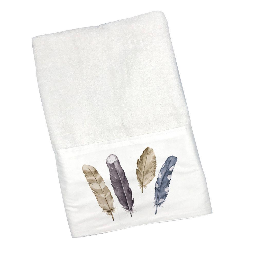Toalla de Mano Plumas Grises-0