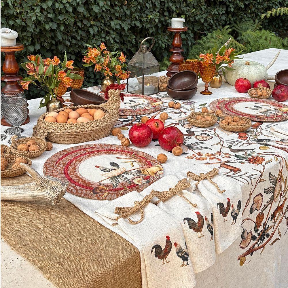 Mantel Ranco - 240 x 240 - Lino Poliester (8 puestos)-2