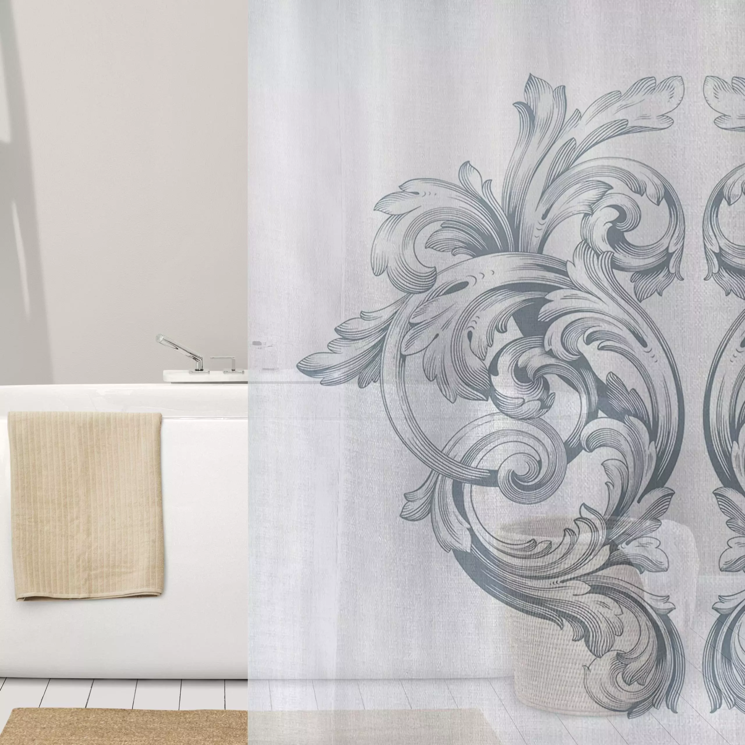 Cortina de Baño Velo Organza Sara-2