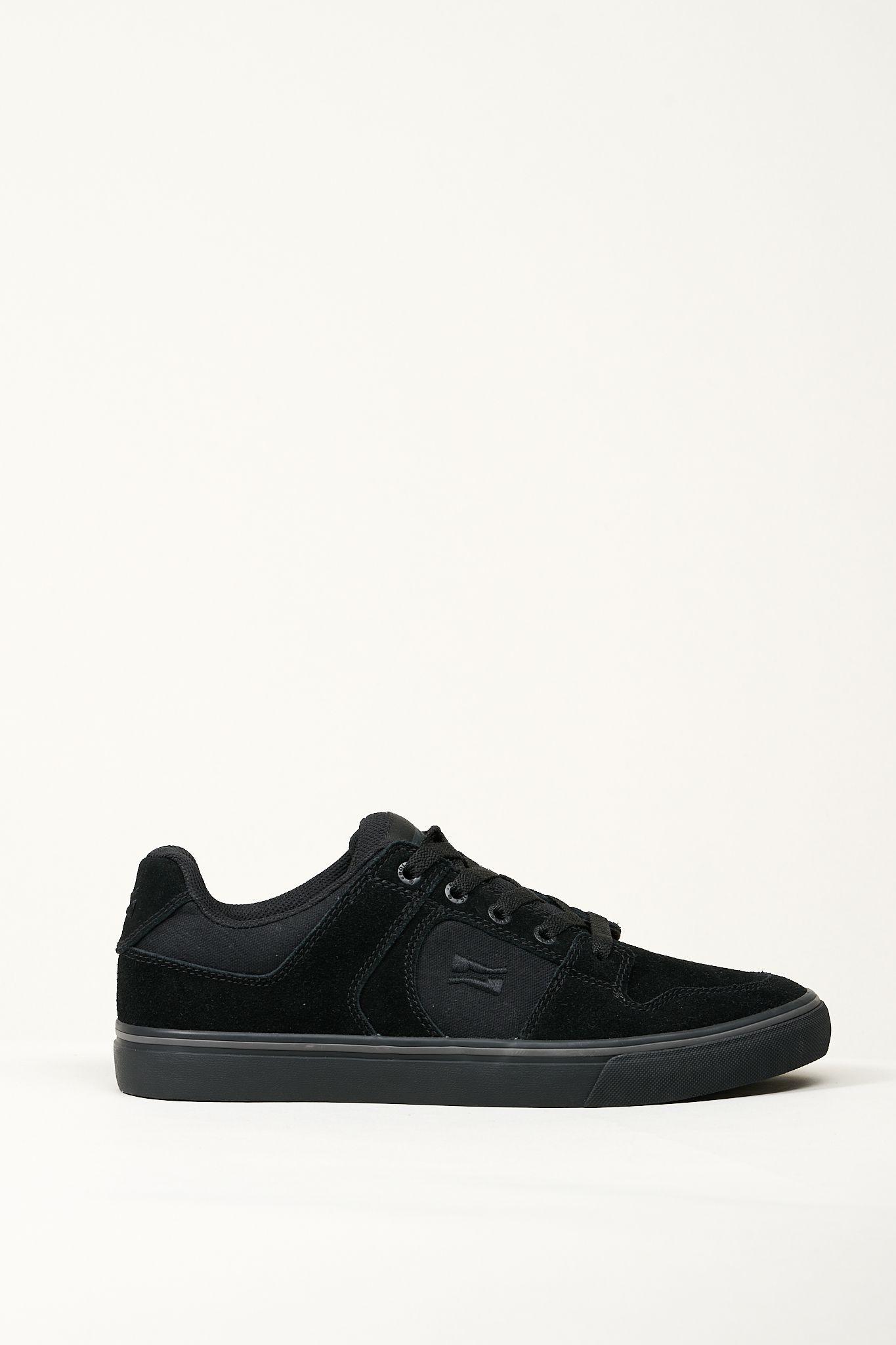 Zapatilla Escolar Negro Cuero Canvas - Polemic-2