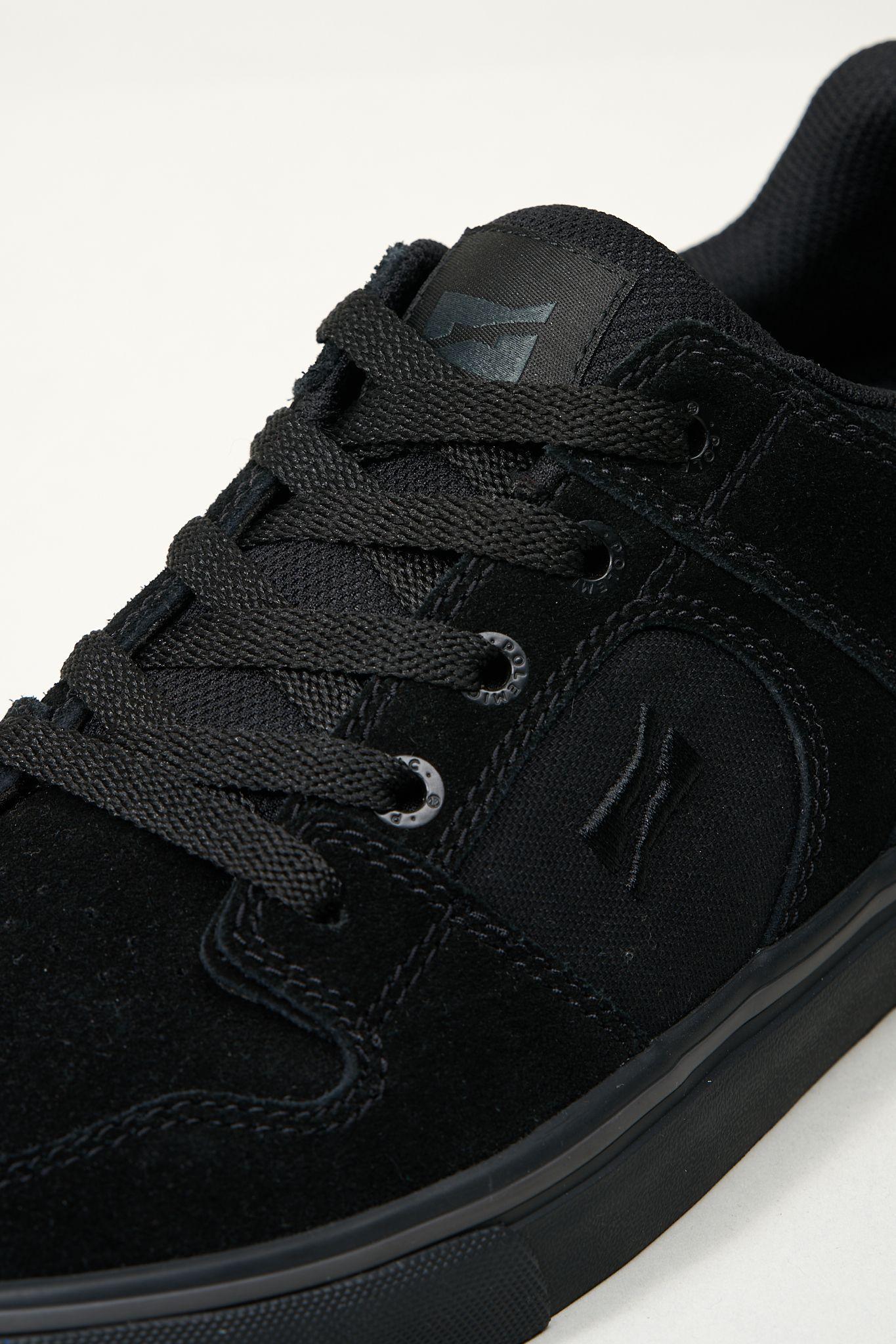 Zapatilla Escolar Negro Cuero Canvas - Polemic-3