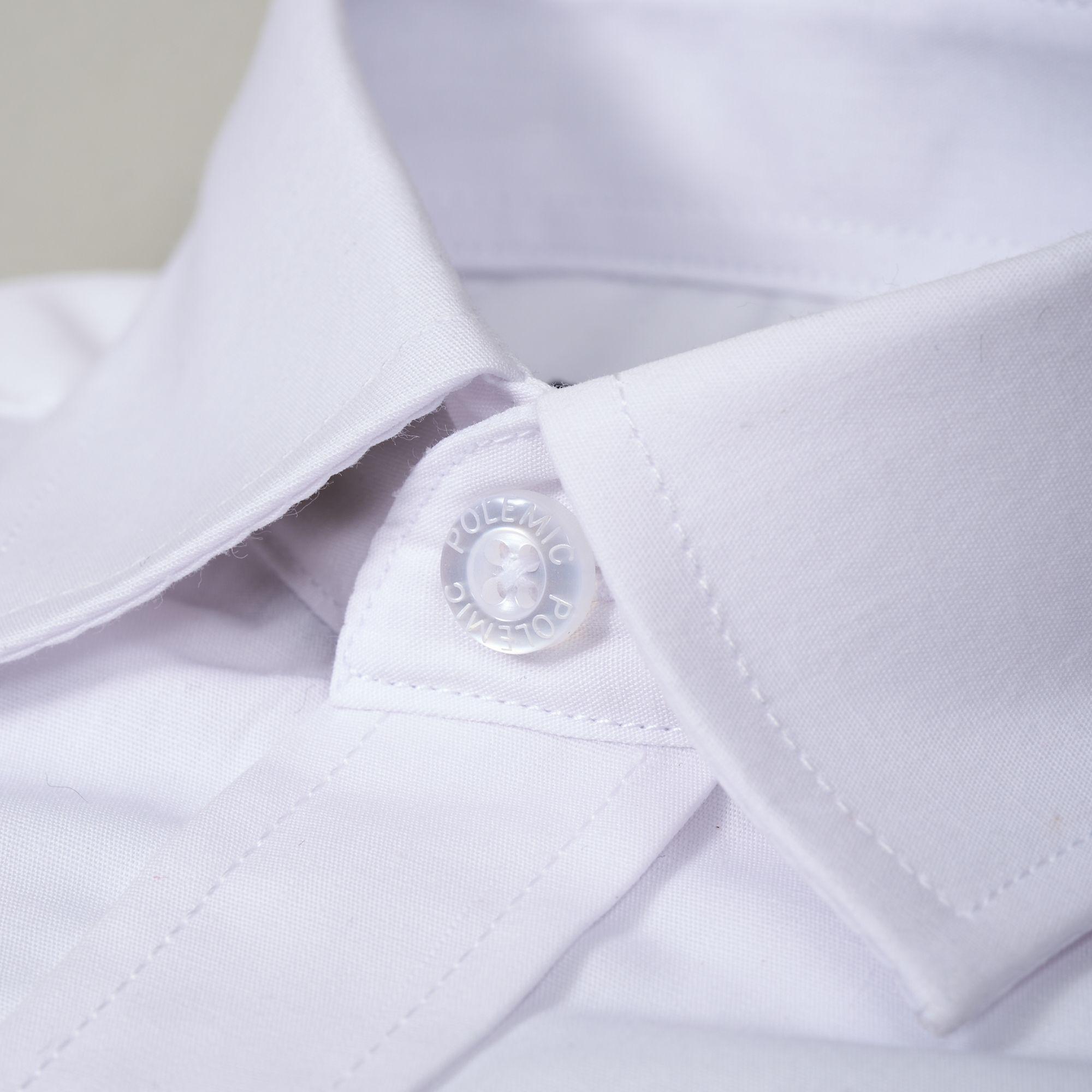 Camisa Escolar Slim Blanca CP1720 Polemic-3