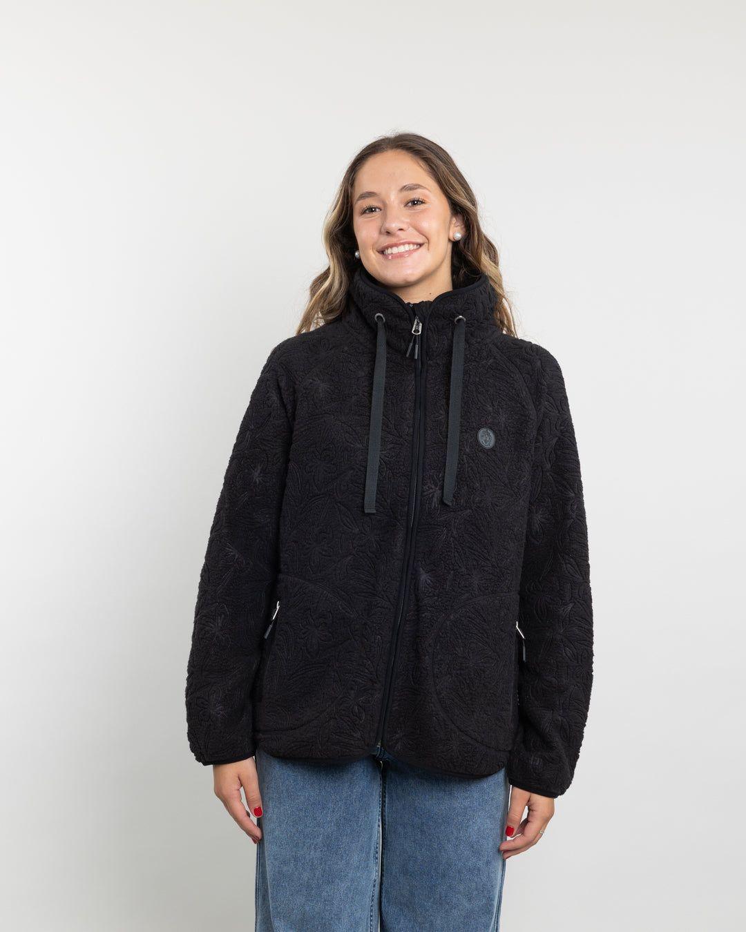 Poleron mujer polar sherpa Textura hot print Polemic-1