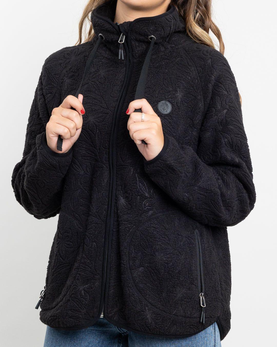 Poleron mujer polar sherpa Textura hot print Polemic-2