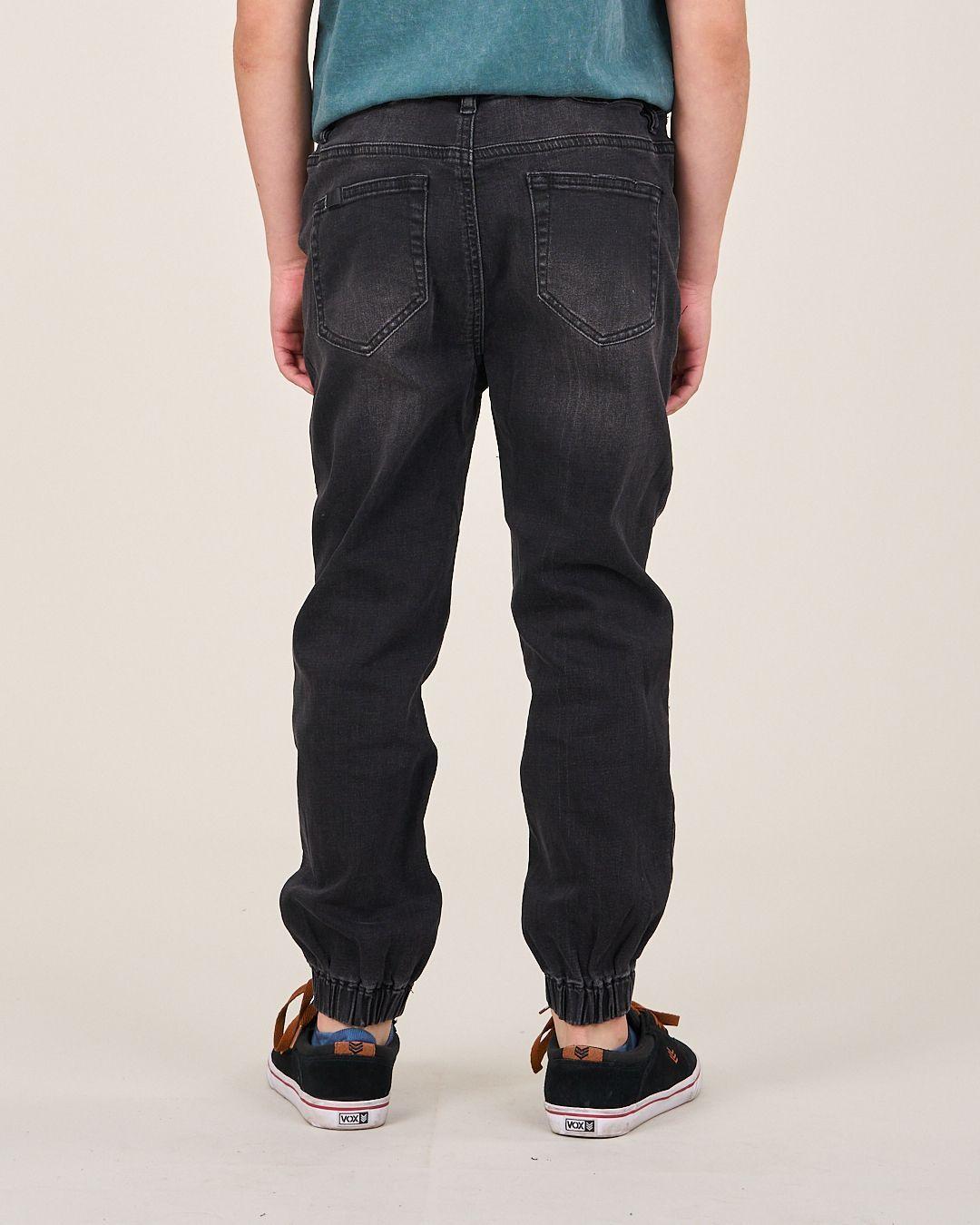 Jogger niño denim Standar Fit Negro 4196 Polemic-1