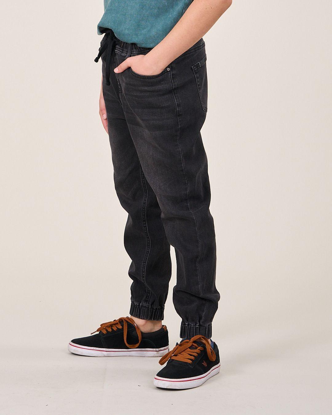 Jogger niño denim Standar Fit Negro 4196 Polemic-2