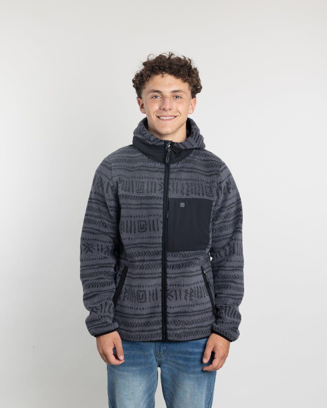 Polerón Juvenil Mini Sherpa Full estampado con gorro Polemic-0