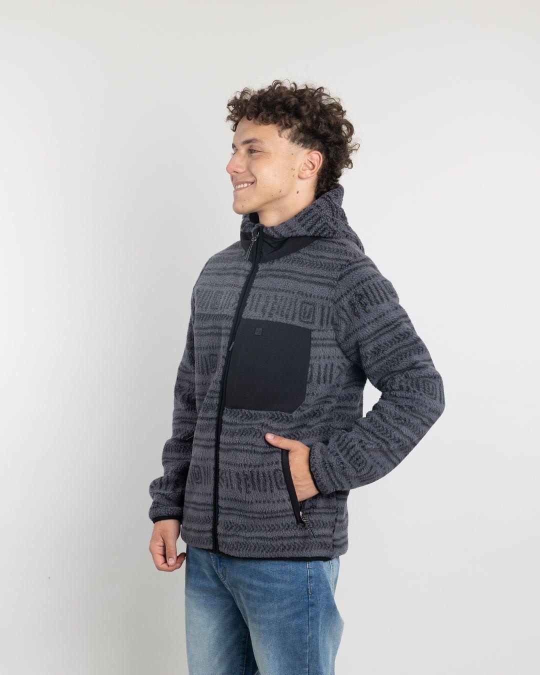 Polerón Juvenil Mini Sherpa Full estampado con gorro Polemic-1