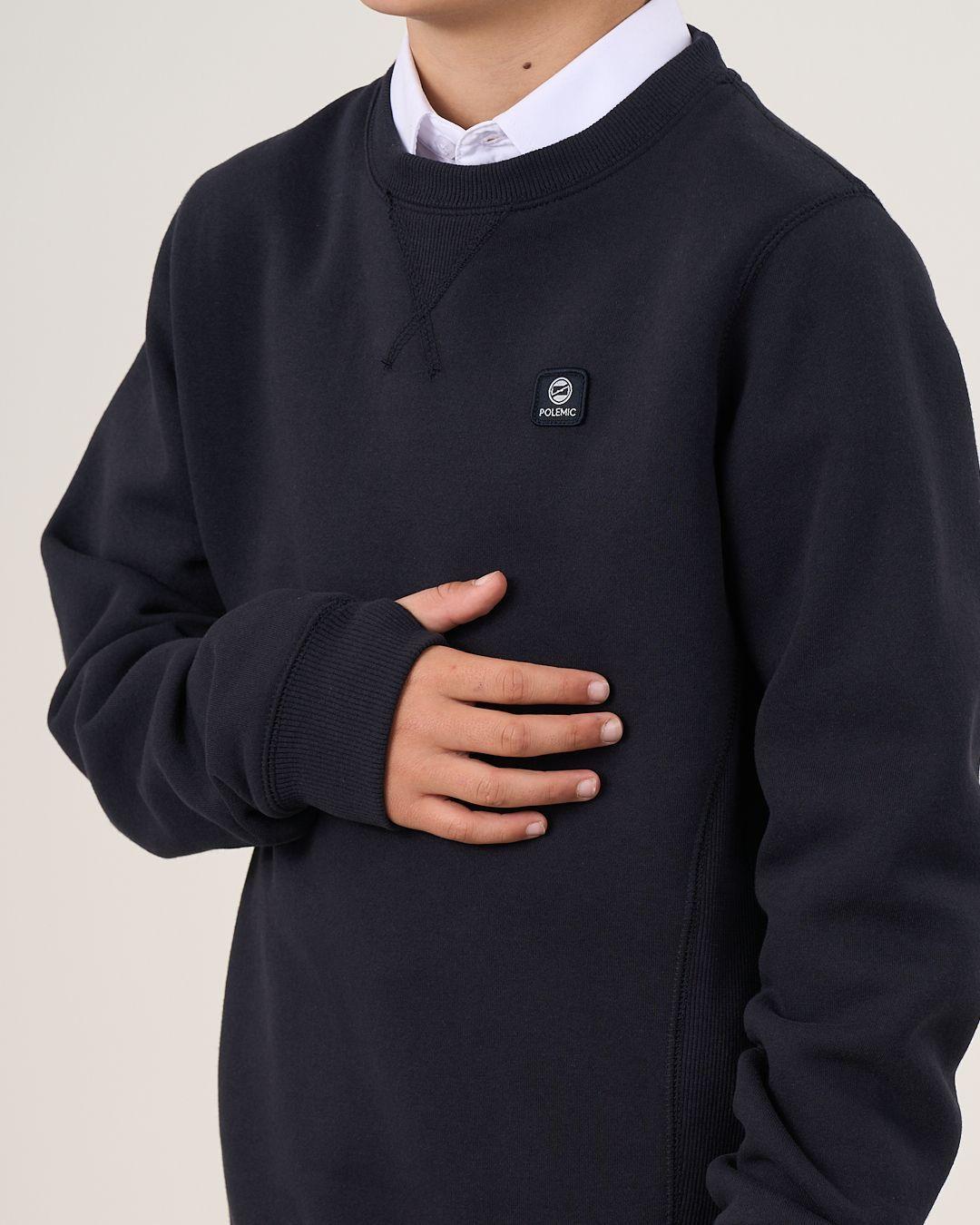 Poleron Escolar Cuello Polo Franela Niño (T.6 a 10) Polemic-3