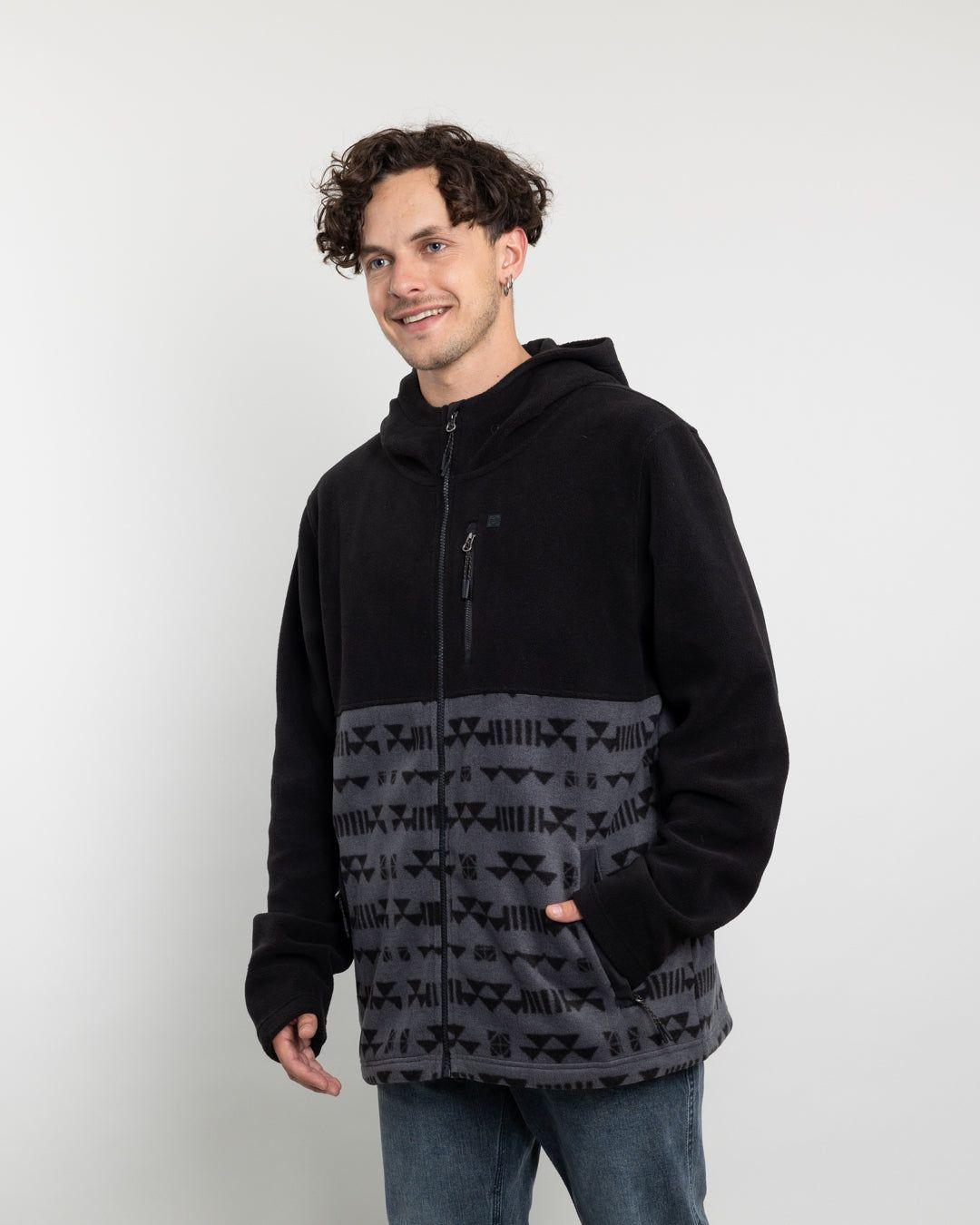 Polerón Hombre Polar micropolar estampado con gorro Polemic-2