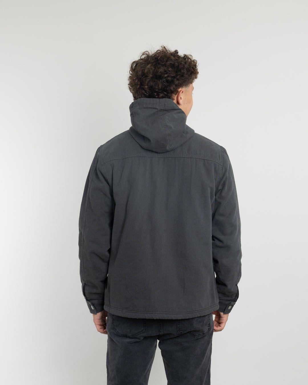 Chaqueta Canvas niño forrada en sherpa Gris Polemic-2