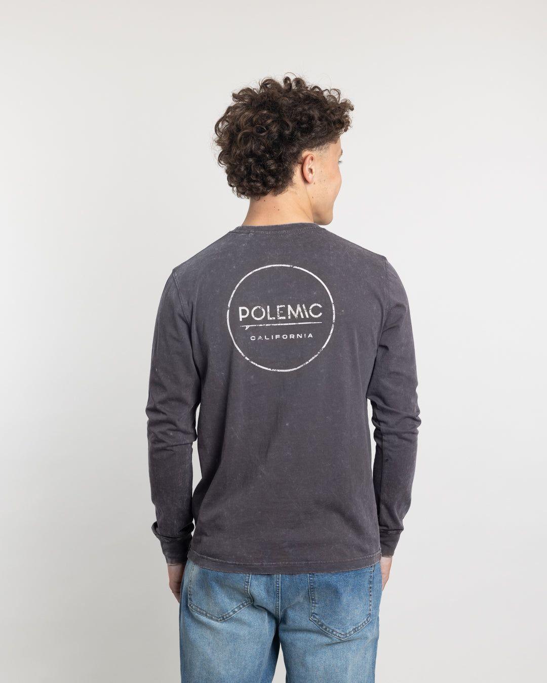 Polera manga larga juvenil con proceso y estampado Polemic-2